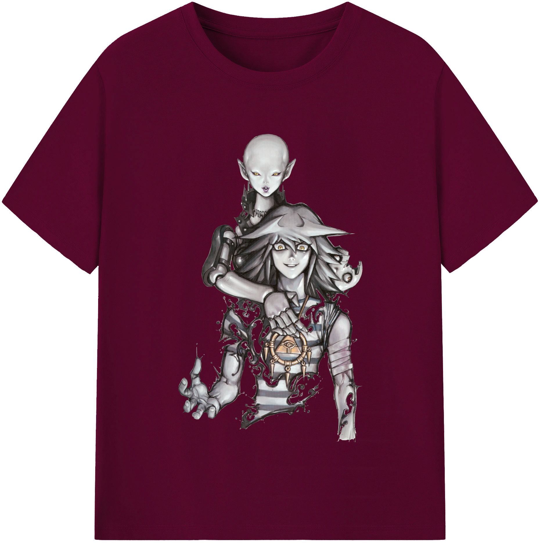 （画像用） 遊☆戯☆王 Yu-Gi-Oh! レディースカジュアルプリントTシャツ（綿100％）